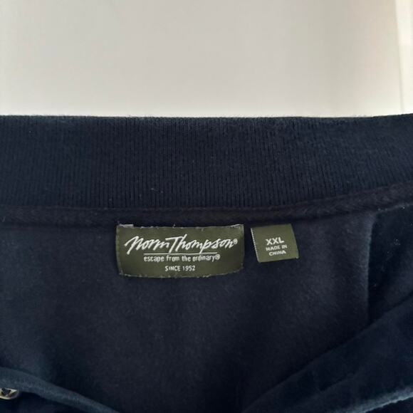 Vintage Norm Thompson Velvet Henley Sweater Mens XXL 90s Soft Velour - Picture 5 of 8